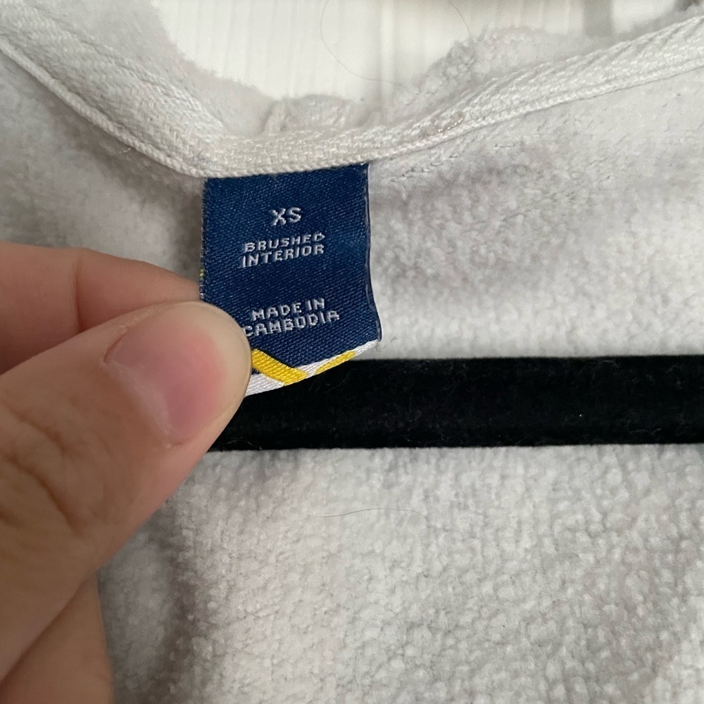 Gray Women's Zip-Up Cropped Hoodie XS - Picture 3 of 4